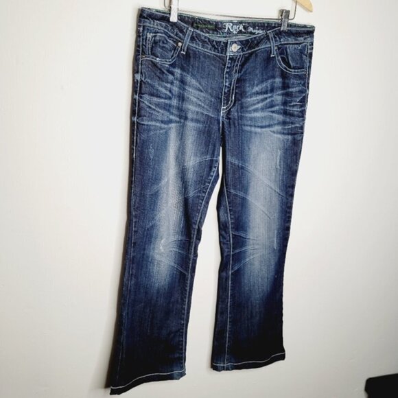 Wrangler Rock 47 Ultra Low Rise Dark Wash Jeans - Picture 3 of 8